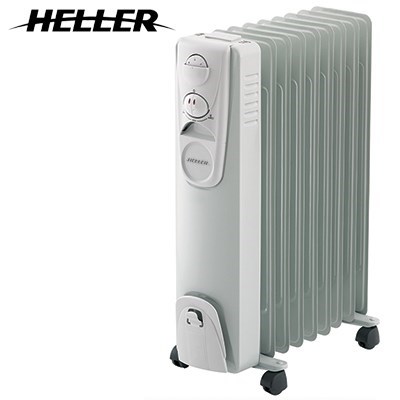 2000W 9 Fin Column Oil Heater - White