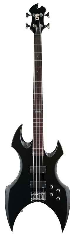 ESP LTD AX-104 Bass Guitar Black Active 