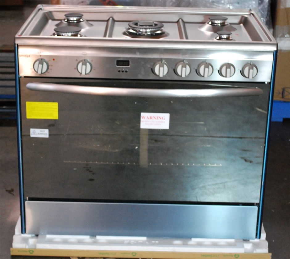 Omega 90cm Stainless Steel Freestanding Upright Cooker. Model: OF901XA ...