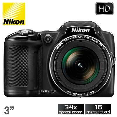 Nikon Coolpix L830 Digital Camera - Blac