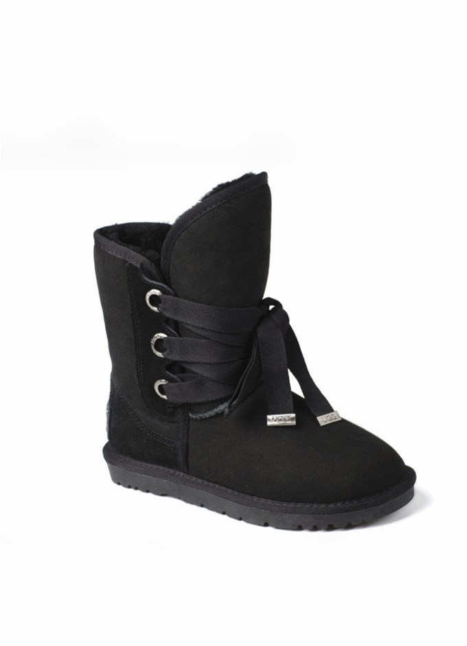 Buy Ozwear UGG Bedouin Boots with Metal Label Black Grays Australia