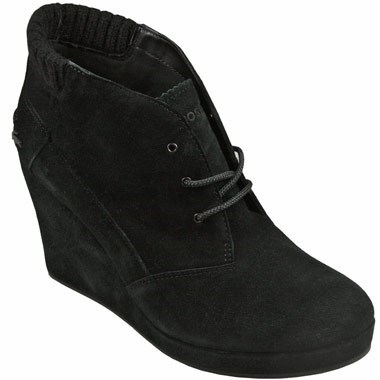 Lacoste Womens Leren 3 Suede Wedge Boots