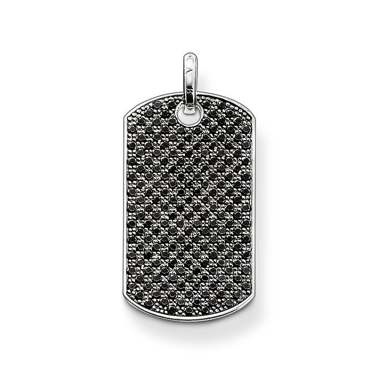THOMAS SABO Dog Tag Black Cubic Zirconia