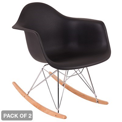 2 x Eames RAR Replica Rocker Chairs - Bl
