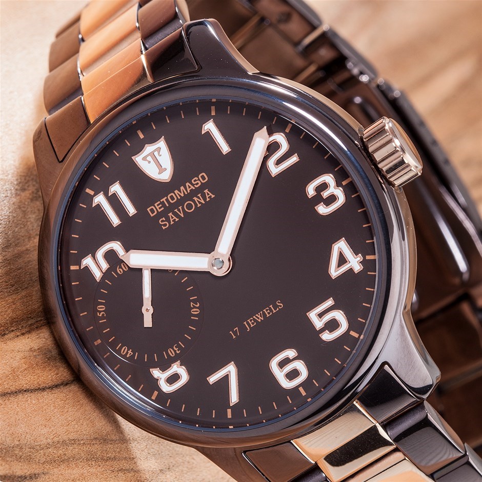 Detomaso Gents Rose Gold Plated Savona 1