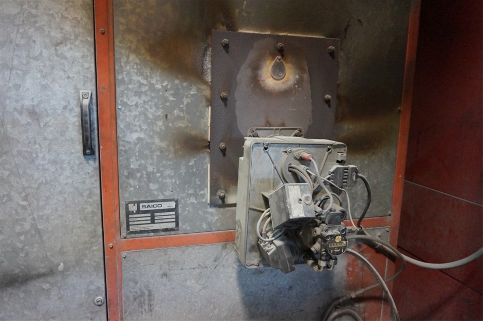 Spray booth, Saico, Type DLB 78, A/N 8607/22B, Mfd1986, floor and