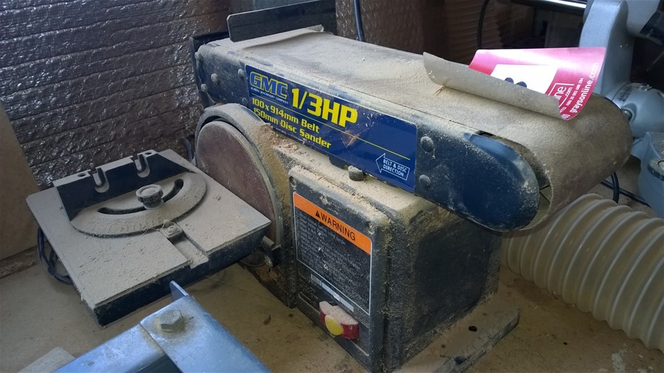 Combination Disc/Belt sander, GMC, bench type, 1/3 HP model, 100 x