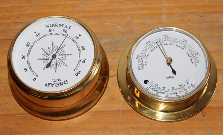 Stockburger Hygrometer + Barometer & Thermometer Combination Auction