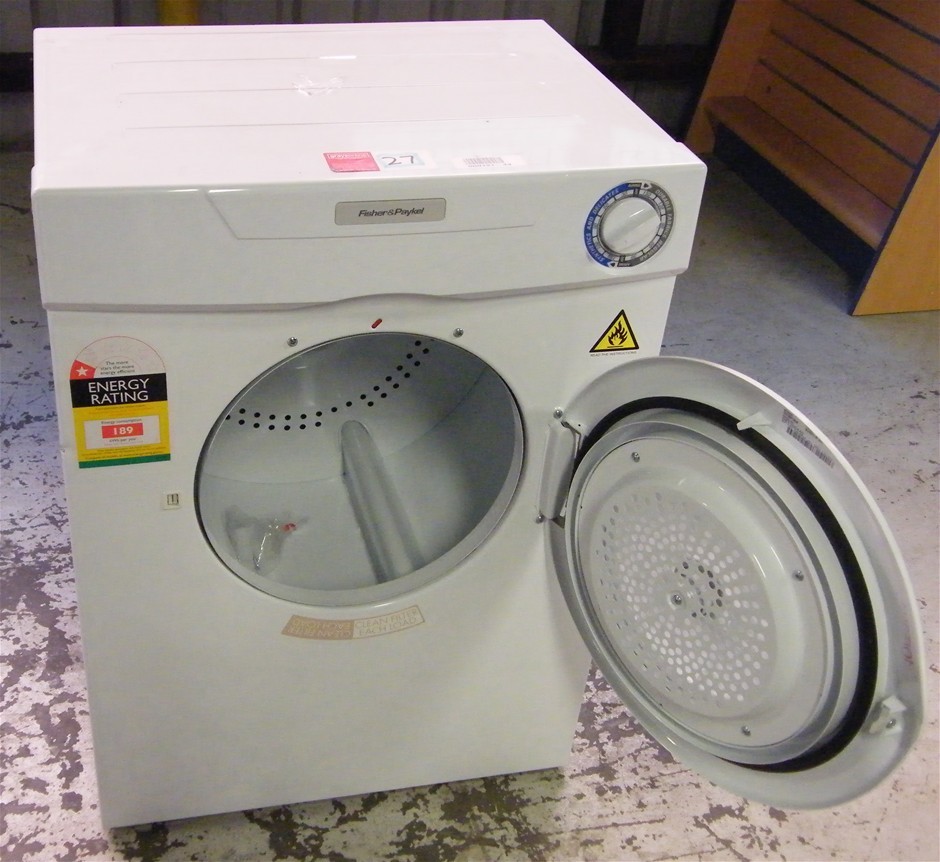 Fisher & Paykel Dryer 3.5kg. Model DE35F56A Auction (00039000139