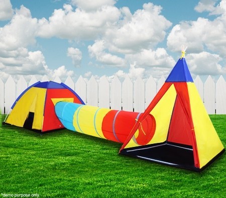 Kids Teepee Tunnel Play Tent