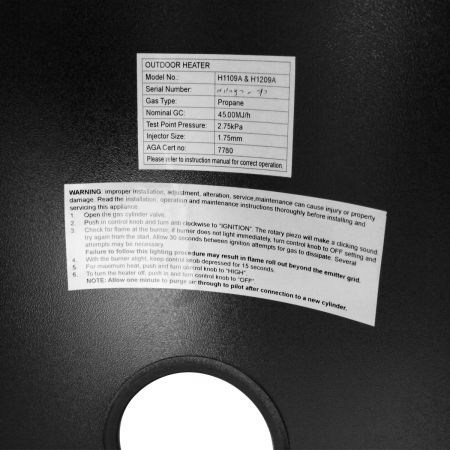 Steel Powder Coated Gas Outdoor Patio He