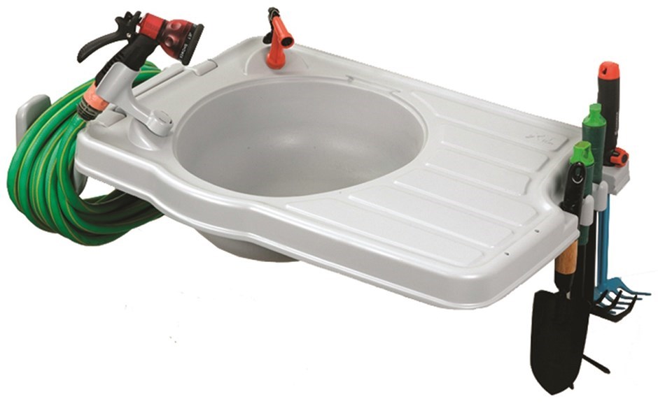 Maze Outdoor Sink, Bench and Hose Hook