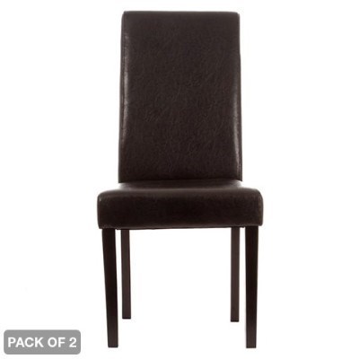 Set of 2 Parson Faux Leather Dining Chai