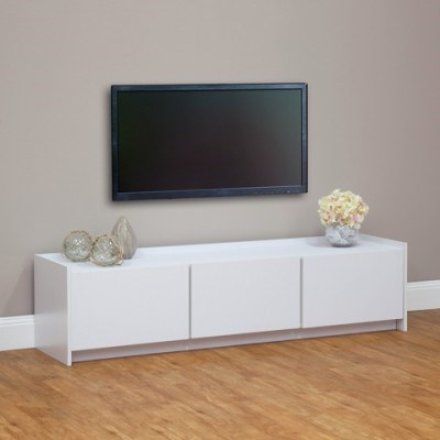 Emerson 3 Door Entertainment Unit - Whit