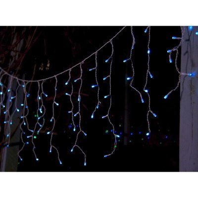 Christmas 200 Solar LED Icicle Lights - 