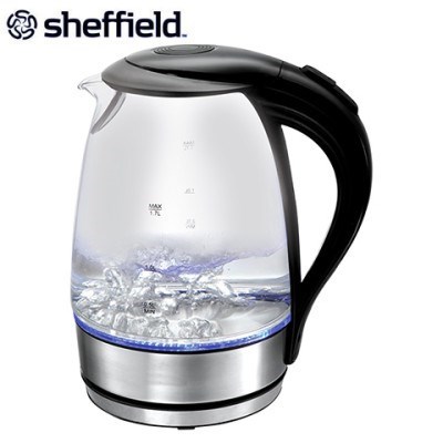 Sheffield Cordless Glass Kettle w/Blue L