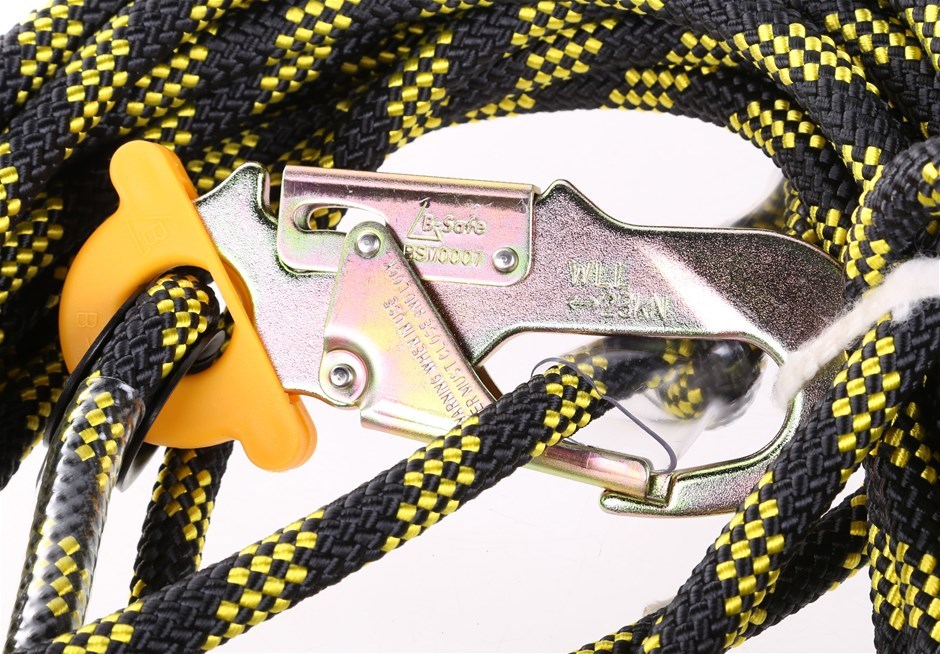 BSAFE Rope Restraint Line, 20M x 11mm Dia. Kermantle Rope c/w Rope