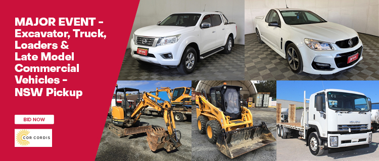 MAJOR EVENT - Excavator, Truck, Loaders & Late Model Commercial Vehicles - NSW Pickup