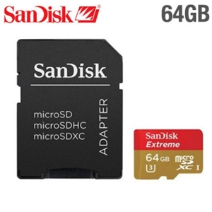 64GB SanDisk Extreme Class 10 U3 Memory 