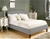 Italian Design Mono Lisa Ii King Size Grey Fabric Lenin Wooden Bed Frame