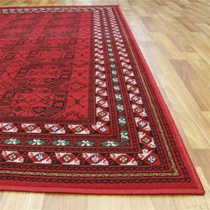Traditional Red and Black Rug 280x190cm