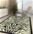 Modern Zebra Print Black and Off White Rug 230x160cm