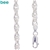 Bee Sterling Silver double curb necklace 55 cm