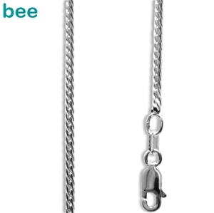Bee Silver Snake Chain Necklace - 50 cm