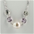 White Baroque Pearl & Multicolour Gemstone SS Necklace