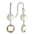 White Pearl & Citrine Sterling Silver Drop Earrings