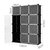 12 Cube Storage Cabinet with Hanging Bars - Black