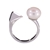 NEW Lulu Flamingo Sterling Silver 925 Freshwater Pearl Open Ariel Ring