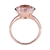 NEW Lulu Flamingo Rose Gold Plated 925 Rock Crystal Manhatten Ring