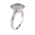 NEW Lulu Flamingo Sterling Silver 925 Aqua Chalcedony Manhatten Ring