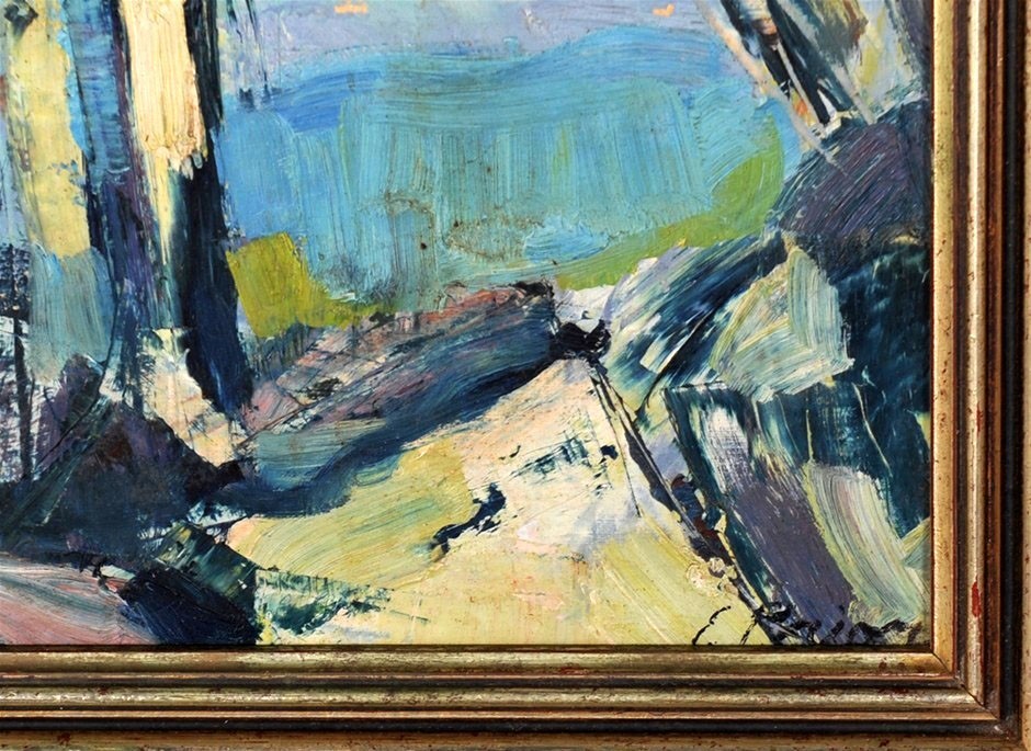 Elizabeth Prior, Original Oil on Board, Untitled Landscape Auction ...