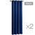 Art Queen 2 Panel 300 x 230cm Eyelet Block Out Curtains - Navy