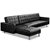 Artiss PU Leather Modular Couch - Black