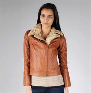 Esprit Womens DCW Leather Jacket