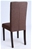 2 x Premium Fabric Linen Palermo Dining Chairs High Back - Choc Brown