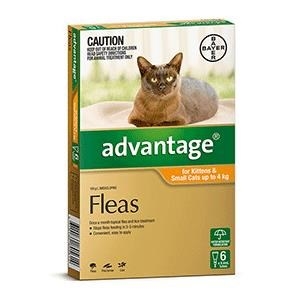 Advantage for Cats & Kittens Up to4kg 6'