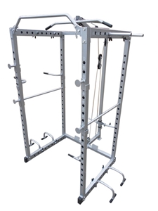 Power Rack Squat Cage Stands w Lat Pulld