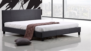 King Linen Fabric Bed Frame - Grey