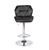 2X Black Bar Stools PU Leather Adjustable Crome Base Gas Lift Swivel Chairs