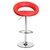 2X Red Bar Stools PU Leather Adjustable Crome Base Gas Lift Swivel Chairs