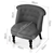 Artiss Linen Fabric Occasional Accent Chair - Grey