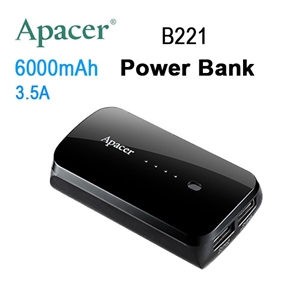 Apacer Mobile Power Bank B221 6000Mah Bl