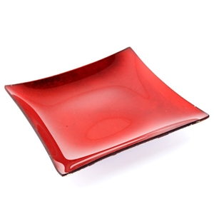 Stoneage Red Shimmer Square Plate 245mm