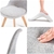 Replica Eames Fabric Padded Dining Chair - GREY X2
