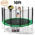 Cyclone 10 ft Springless trampoline with net and basketball set