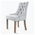 French Provincial Oak Leg Chair AMOUR - GREY